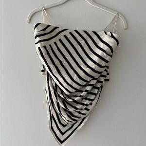Zara Strapless Striped Bandana Top